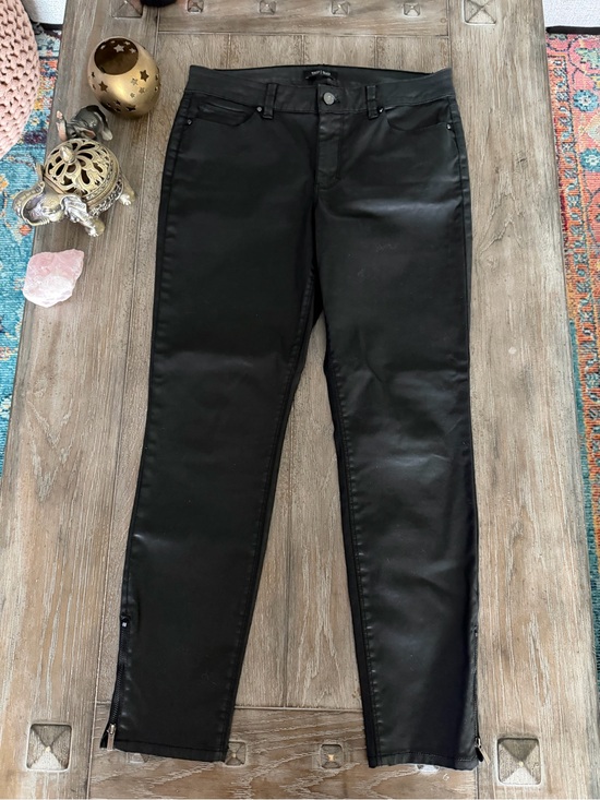 White House Black Market Pants - White House Black Market Black Coated Skimmer Pants